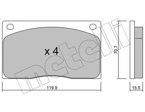 Metelli 22-0089-0 Brake Pad Set, disc brake 2200890: Buy near me in Poland at 2407.PL - Good price!