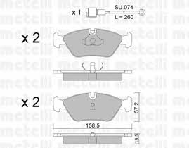 Metelli 22-0091-0K Тормозные колодки дисковые, комплект 2200910K: Отличная цена - Купить в Польше на 2407.PL!