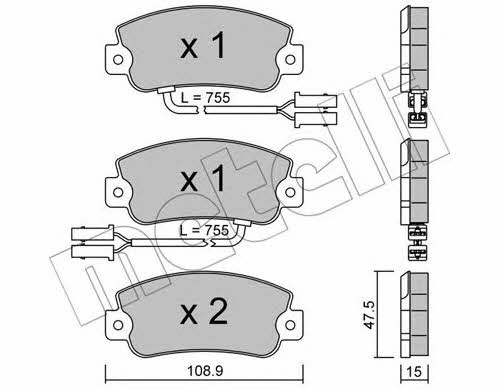 Metelli 22-0104-1 Brake Pad Set, disc brake 2201041: Buy near me at 2407.PL in Poland at an Affordable price!