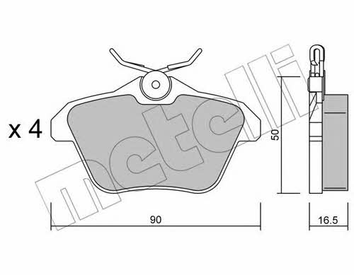 Metelli 22-0113-0 Brake Pad Set, disc brake 2201130: Buy near me in Poland at 2407.PL - Good price!