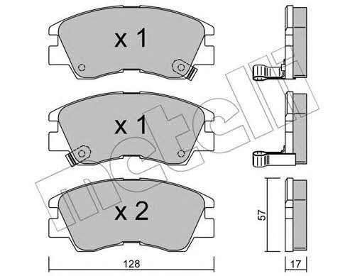 Metelli 22-0115-0 Brake Pad Set, disc brake 2201150: Buy near me in Poland at 2407.PL - Good price!