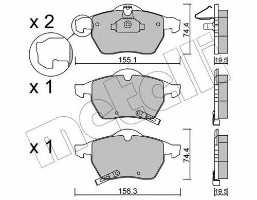 Metelli 22-0118-2 Brake Pad Set, disc brake 2201182: Buy near me in Poland at 2407.PL - Good price!