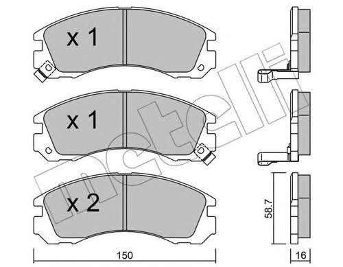 Metelli 22-0134-0 Brake Pad Set, disc brake 2201340: Buy near me in Poland at 2407.PL - Good price!