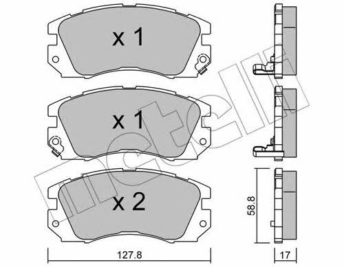 Metelli 22-0140-0 Гальмівні колодки, комплект 2201400: Приваблива ціна - Купити у Польщі на 2407.PL!