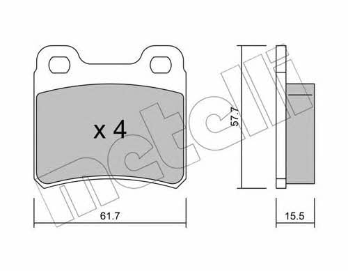 Metelli 22-0141-0 Brake Pad Set, disc brake 2201410: Buy near me in Poland at 2407.PL - Good price!