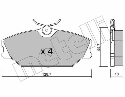 Metelli 22-0142-2 Brake Pad Set, disc brake 2201422: Buy near me in Poland at 2407.PL - Good price!