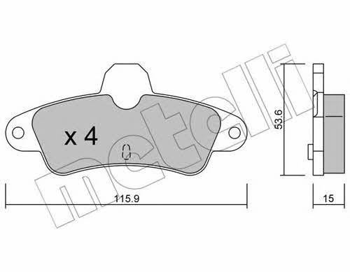 Metelli 22-0143-0 Brake Pad Set, disc brake 2201430: Buy near me in Poland at 2407.PL - Good price!