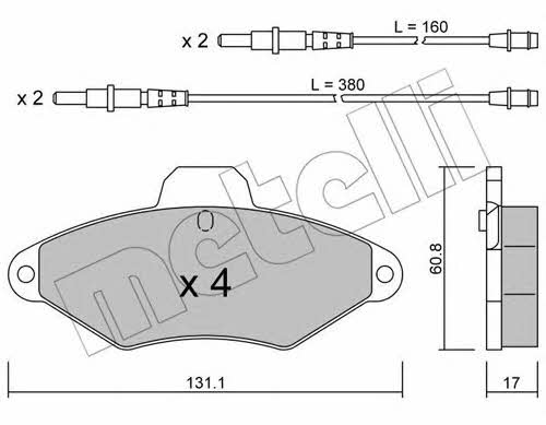 Metelli 22-0144-0 Тормозные колодки дисковые, комплект 2201440: Отличная цена - Купить в Польше на 2407.PL!