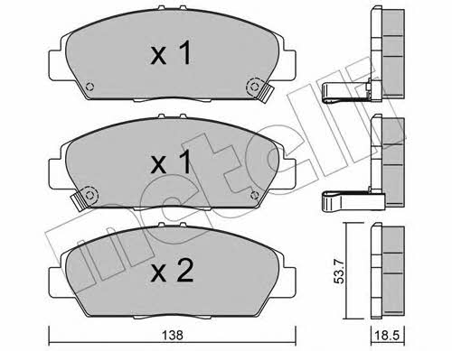 Metelli 22-0172-0 Brake Pad Set, disc brake 2201720: Buy near me in Poland at 2407.PL - Good price!