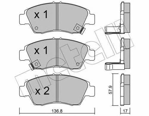 Metelli 22-0175-0 Brake Pad Set, disc brake 2201750: Buy near me in Poland at 2407.PL - Good price!