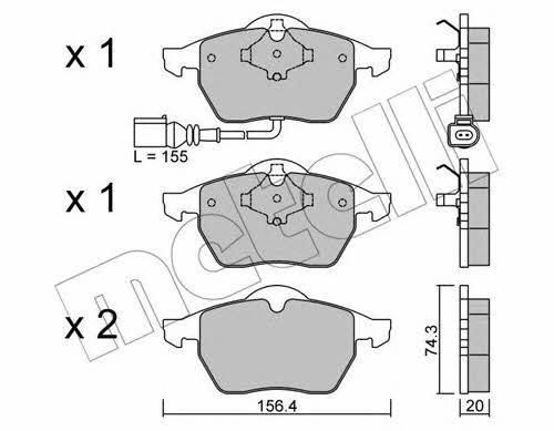Metelli 22-0181-4 Brake Pad Set, disc brake 2201814: Buy near me at 2407.PL in Poland at an Affordable price!