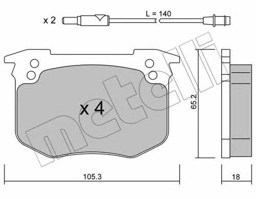 Metelli 22-0189-0 Brake Pad Set, disc brake 2201890: Buy near me in Poland at 2407.PL - Good price!