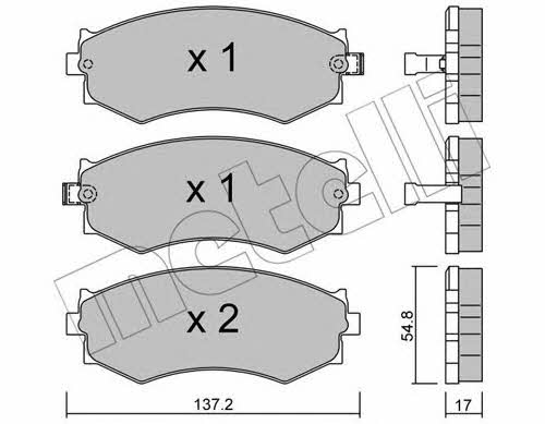 Metelli 22-0190-1 Brake Pad Set, disc brake 2201901: Buy near me in Poland at 2407.PL - Good price!