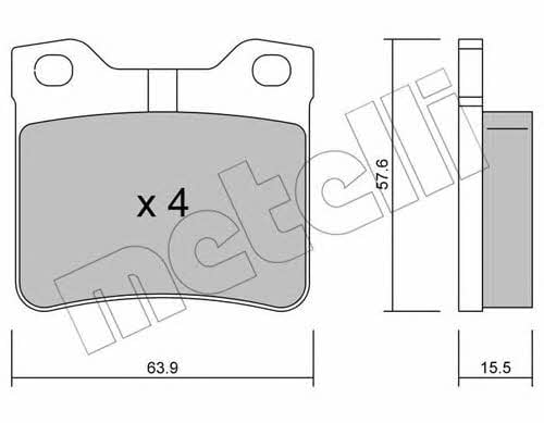 Metelli 22-0192-1 Brake Pad Set, disc brake 2201921: Buy near me in Poland at 2407.PL - Good price!