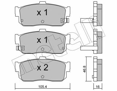 Metelli 22-0193-1 Brake Pad Set, disc brake 2201931: Buy near me in Poland at 2407.PL - Good price!