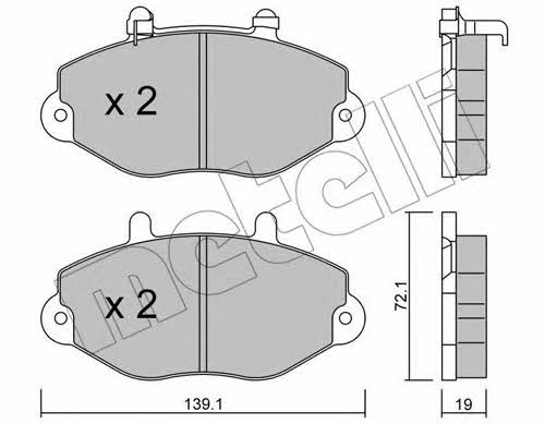 Metelli 22-0195-1 Brake Pad Set, disc brake 2201951: Buy near me in Poland at 2407.PL - Good price!