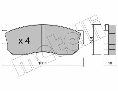 Metelli 22-0202-1 Brake Pad Set, disc brake 2202021: Buy near me in Poland at 2407.PL - Good price!