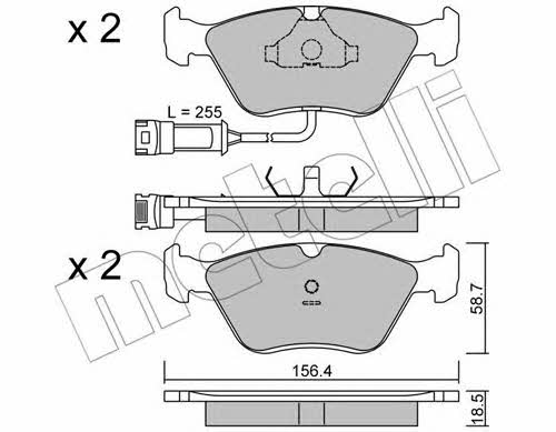 Metelli 22-0205-1 Тормозные колодки дисковые, комплект 2202051: Отличная цена - Купить в Польше на 2407.PL!