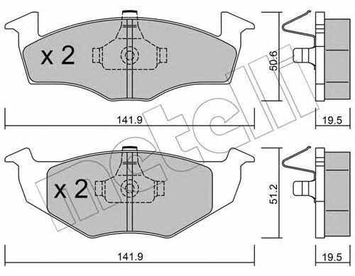 Metelli 22-0206-1 Brake Pad Set, disc brake 2202061: Buy near me in Poland at 2407.PL - Good price!