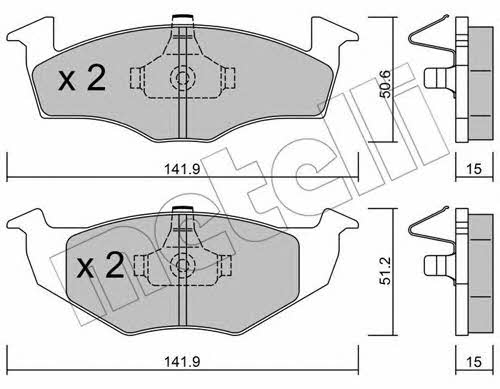 Metelli 22-0206-2 Brake Pad Set, disc brake 2202062: Buy near me in Poland at 2407.PL - Good price!