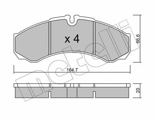 Metelli 22-0212-6 Brake Pad Set, disc brake 2202126: Buy near me in Poland at 2407.PL - Good price!