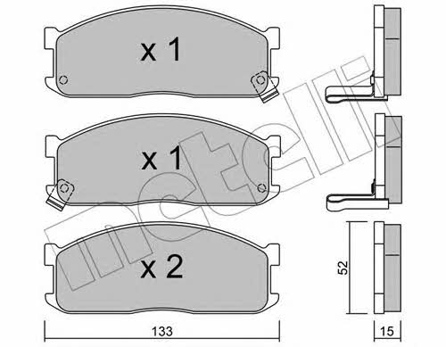 Metelli 22-0232-1 Brake Pad Set, disc brake 2202321: Buy near me at 2407.PL in Poland at an Affordable price!