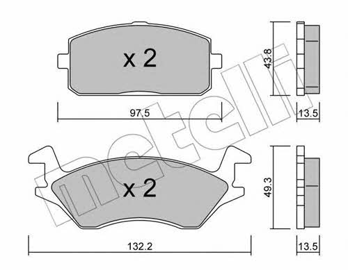 Metelli 22-0234-0 Brake Pad Set, disc brake 2202340: Buy near me in Poland at 2407.PL - Good price!