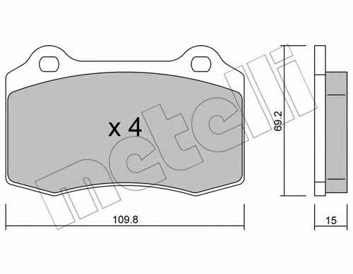 Metelli 22-0251-2 Brake Pad Set, disc brake 2202512: Buy near me in Poland at 2407.PL - Good price!