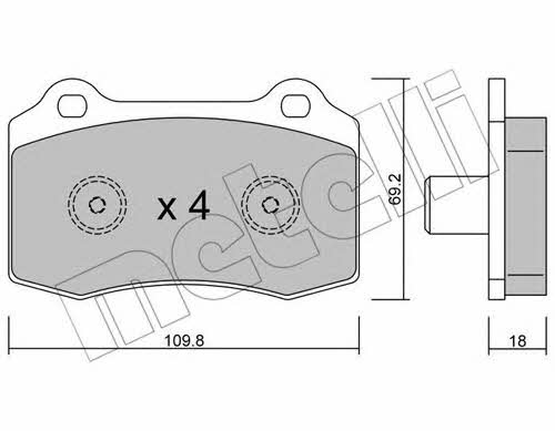 Metelli 22-0251-5 Brake Pad Set, disc brake 2202515: Buy near me at 2407.PL in Poland at an Affordable price!