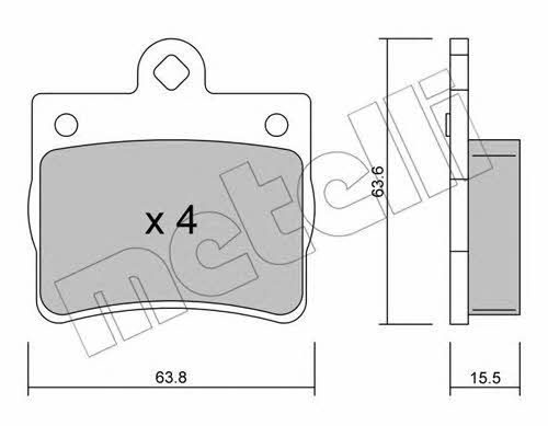 Metelli 22-0255-0 Brake Pad Set, disc brake 2202550: Buy near me in Poland at 2407.PL - Good price!