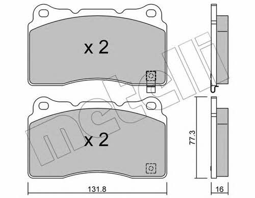 Metelli 22-0288-5 Brake Pad Set, disc brake 2202885: Buy near me in Poland at 2407.PL - Good price!