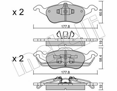 Metelli 22-0291-0 Brake Pad Set, disc brake 2202910: Buy near me in Poland at 2407.PL - Good price!