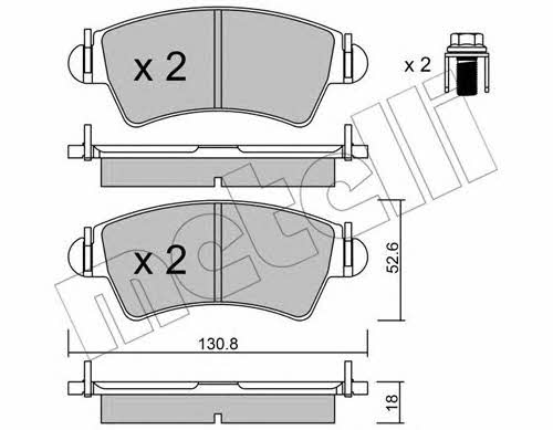 Metelli 22-0313-0 Brake Pad Set, disc brake 2203130: Buy near me in Poland at 2407.PL - Good price!