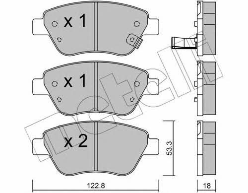 Metelli 22-0321-2 Brake Pad Set, disc brake 2203212: Buy near me in Poland at 2407.PL - Good price!