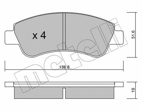 Metelli 22-0327-0 Front disc brake pads, set 2203270: Buy near me at 2407.PL in Poland at an Affordable price!