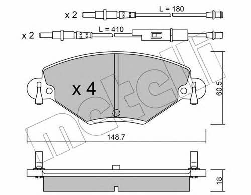 Metelli 22-0331-0 Brake Pad Set, disc brake 2203310: Buy near me in Poland at 2407.PL - Good price!
