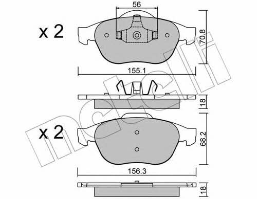 Metelli 22-0336-1 Brake Pad Set, disc brake 2203361: Buy near me in Poland at 2407.PL - Good price!