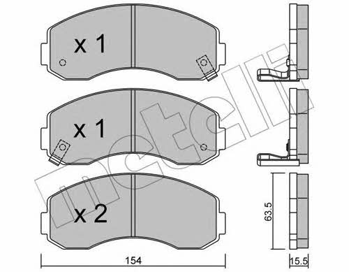 Metelli 22-0377-0 Brake Pad Set, disc brake 2203770: Buy near me in Poland at 2407.PL - Good price!