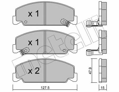 Metelli 22-0383-0 Brake Pad Set, disc brake 2203830: Buy near me in Poland at 2407.PL - Good price!