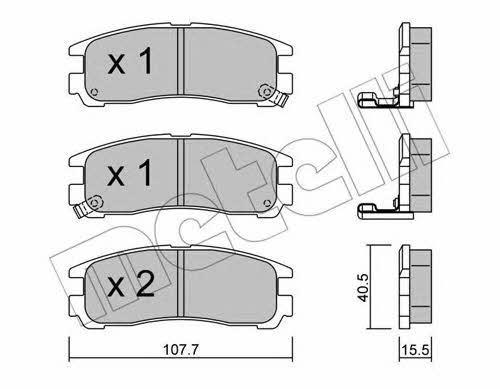 Metelli 22-0398-0 Brake Pad Set, disc brake 2203980: Buy near me in Poland at 2407.PL - Good price!