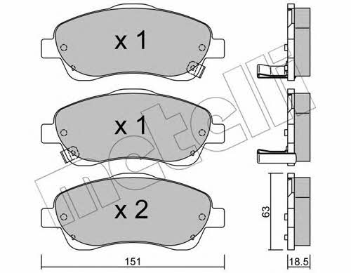 Metelli 22-0450-0 Brake Pad Set, disc brake 2204500: Buy near me in Poland at 2407.PL - Good price!