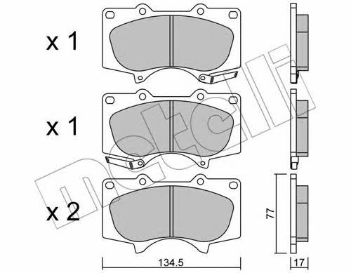 Metelli 22-0454-0 Brake Pad Set, disc brake 2204540: Buy near me in Poland at 2407.PL - Good price!