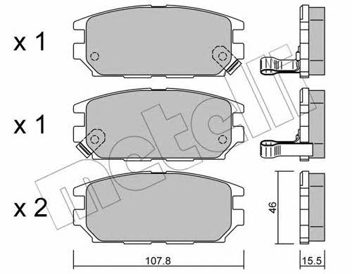 Metelli 22-0483-0 Brake Pad Set, disc brake 2204830: Buy near me in Poland at 2407.PL - Good price!