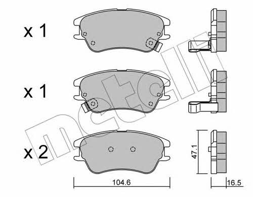 Metelli 22-0502-0 Brake Pad Set, disc brake 2205020: Buy near me in Poland at 2407.PL - Good price!