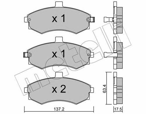 Metelli 22-0504-0 Тормозные колодки дисковые, комплект 2205040: Отличная цена - Купить в Польше на 2407.PL!