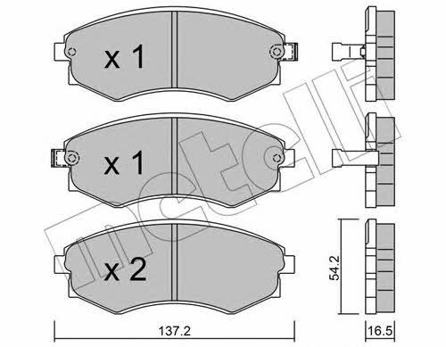 Metelli 22-0518-0 Тормозные колодки дисковые, комплект 2205180: Отличная цена - Купить в Польше на 2407.PL!