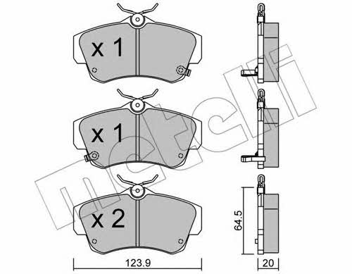 Metelli 22-0521-0 Brake Pad Set, disc brake 2205210: Buy near me in Poland at 2407.PL - Good price!