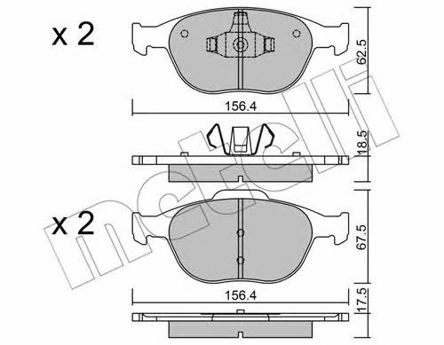 Metelli 22-0533-0 Brake Pad Set, disc brake 2205330: Buy near me at 2407.PL in Poland at an Affordable price!