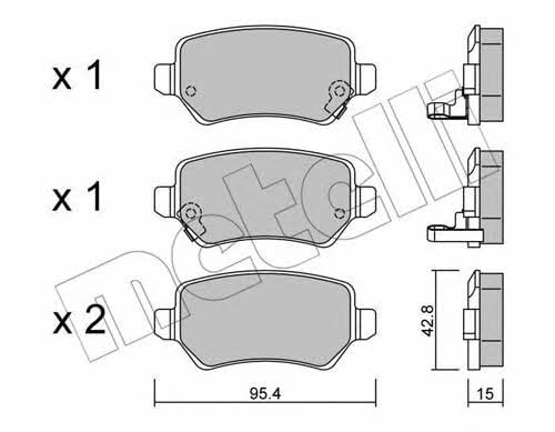 Metelli 22-0542-0 Brake Pad Set, disc brake 2205420: Buy near me in Poland at 2407.PL - Good price!