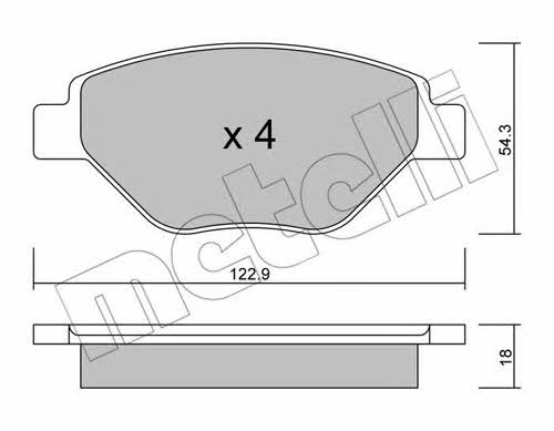 Metelli 22-0543-0 Brake Pad Set, disc brake 2205430: Buy near me in Poland at 2407.PL - Good price!